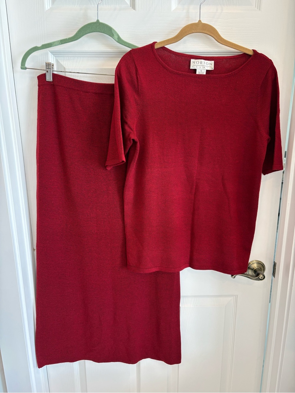 Norton Studio Knit Top and Skirt Set